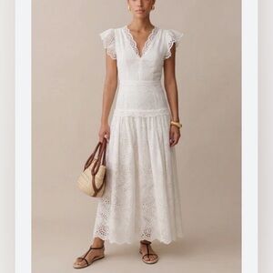 Few Moda Sorella White Eyelet Maxi Dress Size 6